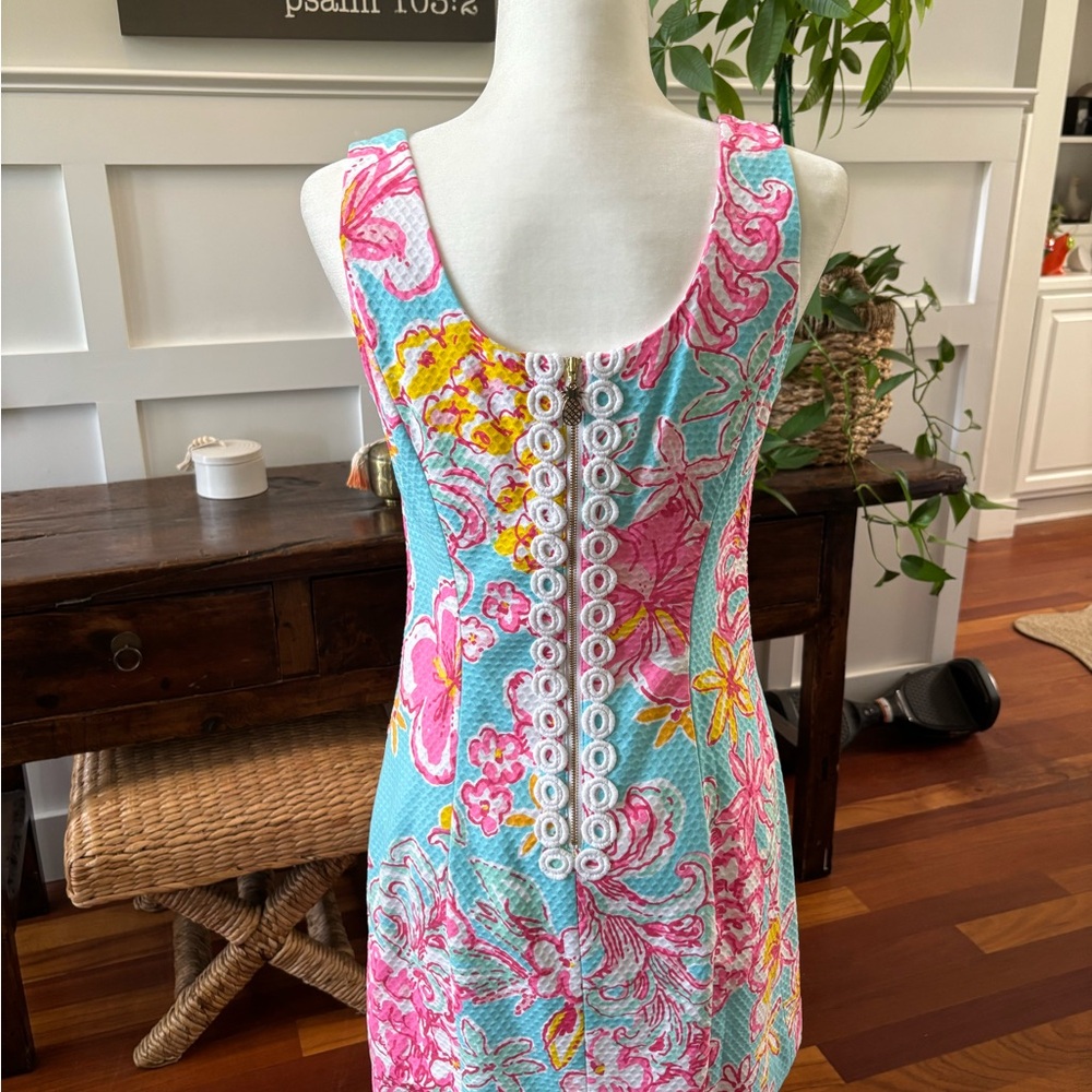 Lilly Pulitzer Pink and Blue Patterned Dress - Picture 2 of 4